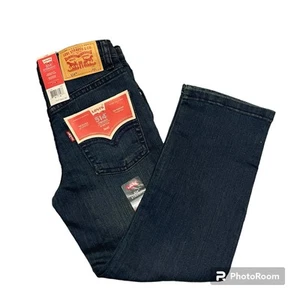 Levi's 514 Boys Blue Denim Straight Fit Stretch Jeans 5-Pocket NWT Size 6 - Picture 1 of 5