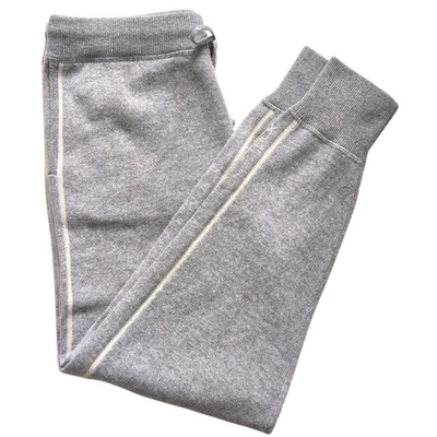 Ralph Lauren Cashmere Joggers Light Grey Women's SZ M Washable Tapered Fit - Image 1 of 4
