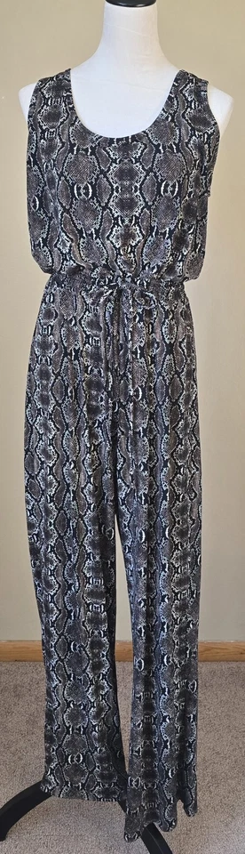 Mono para mujer Calvin Klein 12 sin mangas estampado de serpiente pitón fiesta elegante Foto 1 de 4