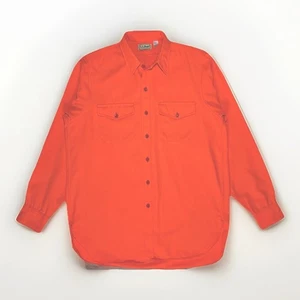 VTG 80s L.L. Bean Blaze Orange Hunting Shirt Men's Size L Tall Made in USA EUC - Picture 1 of 6