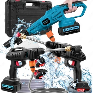 2 Akkus + 3000W Akku Hochdruckreiniger Auto Mobiler Druckreiniger Spritzpistole - Bild 1 von 57