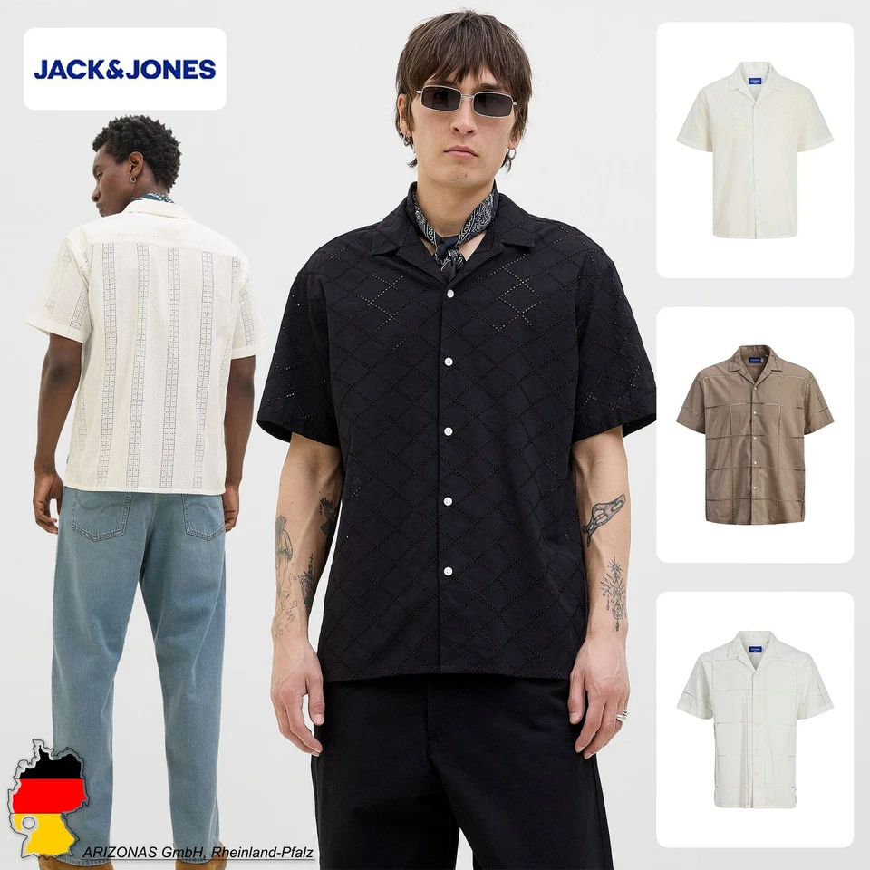 Jacquemus Camicia manica corta uomo con motivo geometrico e bottoni - Immagine 1 di 1