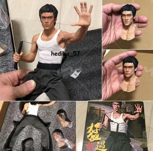 CHINA. X-H Bruce Lee 1/6 Figure Statue 2 Headed Carving The Way of the Dragon - Picture 1 of 8