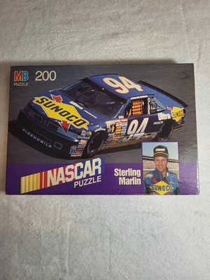 Rompecabezas NASCAR: Sterlin Marlin (SELLADO — SIN ABRIR — COMPLETO) 200 piezas de 1990 Foto 1 de 4