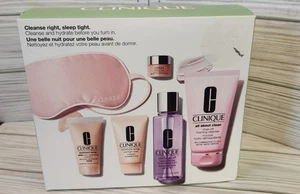 New Clinique 6 Piece Cleanse Right, Sleep Tight Gift Set - Picture 1 of 4