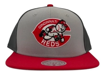 Mitchell & Ness MLB Cincinnati Reds Triple Play Liberty Fit Snapback Hat, New - Image 1 of 4