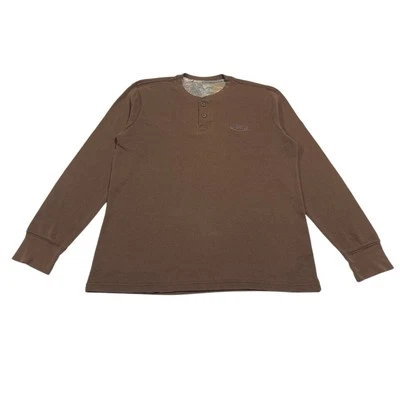 Realtree | Camiseta Henley Térmica Marrón Manga Larga | Para Hombre Talla L Foto 1 de 4