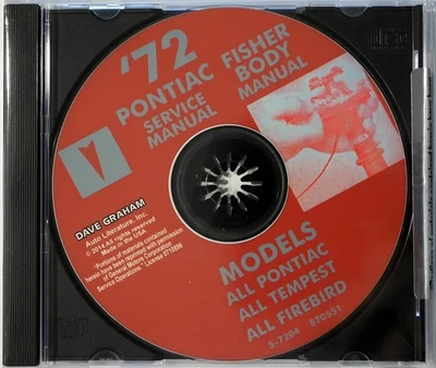 Pontiac Shop 1972 manual de servicio Bonneville Firebird Grand Prix GTO más en CD Foto 1 de 3