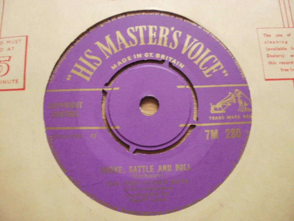 Rare!!  Deep River Boys  "Shake, Rattle And Roll"  1954  Gold   HMV  7M 280  EX+ - Image 1 of 2