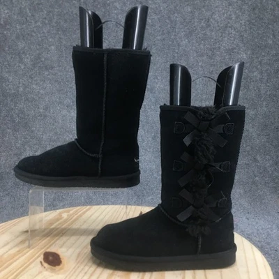 Koolaburra por UGG Youth 4 Victoria Tall Shearling Negro Pull On Informal 1020171 Foto 1 de 4