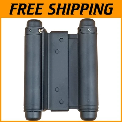 4" Matte Black Spring Hinge - Double Action, Self-Closing - Image 1 of 4