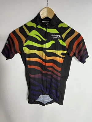 Stolen Goat Cycling Jersey Bodyline Fade | Ladies | Black/Orange/Green | Small - Image 1 of 4