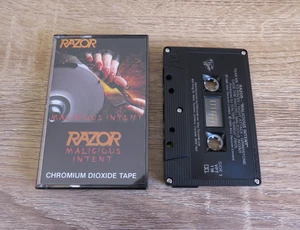 Razor - Malicious Intent Cassette Tape 1ST PRESS 1986 MEGA RARE Slayer Sacrifice - Picture 1 of 2