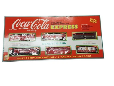 K-Line 0-27 Gauge Coca-Cola 40 Pc Electric Express Train + 2 Extra Cars & 2 Blgd - Image 1 of 4