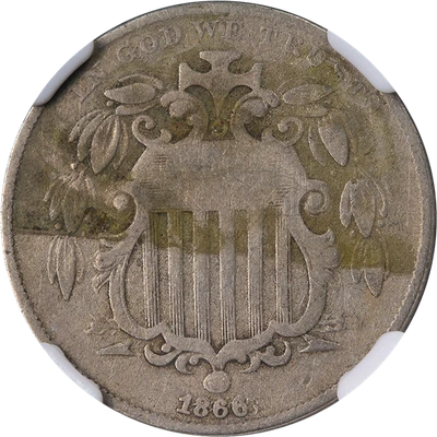 1866/1866 Shield Nickel Rays NGC VG10 FS-302 Nice Eye Appeal Nice Strike - Image 1 of 4
