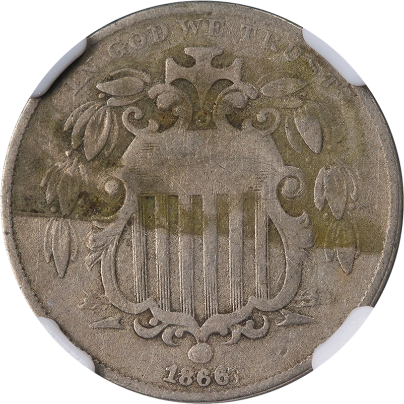 1866/1866 Shield Nickel Rays NGC VG10 FS-302 Nice Eye Appeal Nice Strike - Image 1 of 4