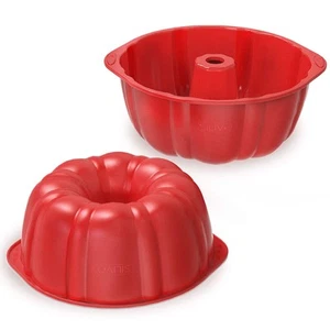 8 inch Silicone Bundt Cake Pans (2 Pack) - 6 Cup Nonstick Silicone Bundt Pans... - Picture 1 of 8