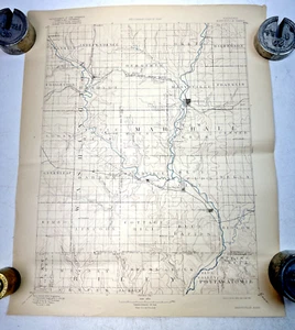 Antique 1921 Topographic Map - Marysville, Kansas - 19.75" x 16.5" - Picture 1 of 8