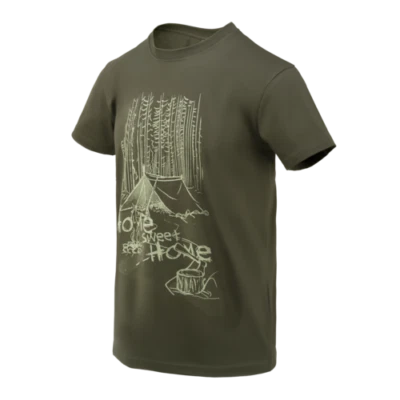 Helikon Tex TShirt Home Sweet Home Outdoor Freizeit Bushcraft Shirt Taiga Green