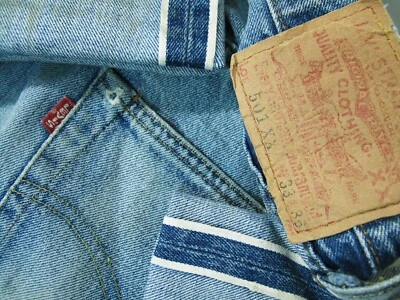 HOT VTG 90-х LVC США мужчин LEVI'S 501xx большой E SELVEDGE 555 джинсы 33 x 36 (подходит 30 x 33) - Изображение 1 из 4