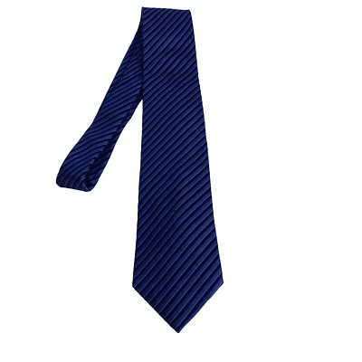 Sean John Mens Diagonal Striped Tie  Silk Blend Blue & Black Foto 1 de 4