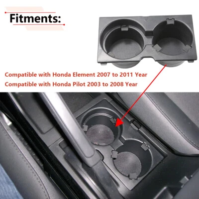 Conjunto de portavasos de inserción de consola central de coche para Honda Pilot 2003-2008/elemento Foto 1 de 4