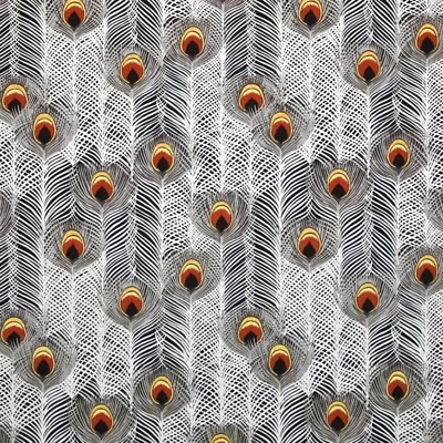 Iman PUNJAB PEACOCK Home Decor Cotton Drapery Upholstery Pillow Sewing Fabric - Image 1 of 4