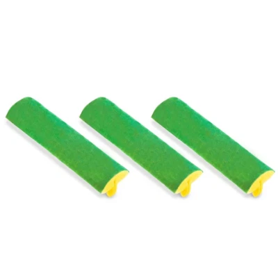 Libman Nitty Gritty Roller Mop Refills Head Replacement Green Yellow 3 Pack New