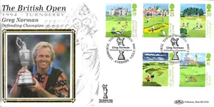 1994 Golf, Benham FDC, Greg Norman - Turnberry - Ayrshire SpHS - Picture 1 of 1