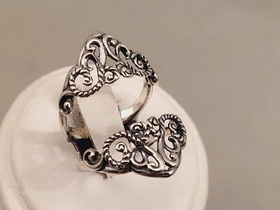 CHAQUETA CAROLYN POLLACK RELIOS ESTILO PLATA ESTERLINA HERMOSO ANILLO BANDA TALLA 6 Foto 1 de 4