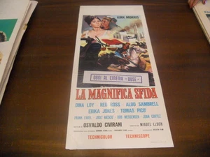 LOCANDINA ORIGINALE LA MAGNIFICA SFIDA KIRK MORRIS DINA LOY 1965 - Picture 1 of 1