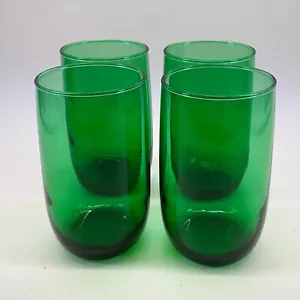 Anchor Hocking 8 Oz. 4 1/4" Roly Poly Waldgrün Becher - Vintage - 4er Set - Bild 1 von 3