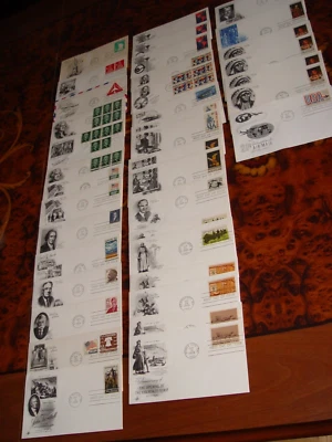 RARE VINTAGE 1968 LOT OF 37 US STAMPS, FIRST DAY ISSUE COVERS DESIGNED ENVELOPS - Image 1 of 4