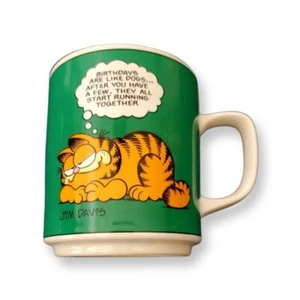 Vintage 1978 Garfield by Jim Davis Coffee Cup Birthdays Are Like Dogs Mug E-7415 - Picture 1 of 6