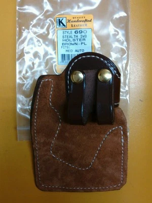 TRIPLE K #690 INSIDE PANT HOLSTER-NEW-CLOSEOUTS FITS MEDIUM FRAME SEMI-AUTOS - Image 1 of 2