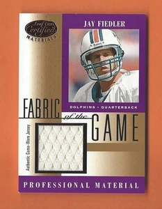 2001 LEAF CERTIFIED FABRIC OF THE GAME JAY FIEDLER GAME-USED JERSEY #FG-125 - Picture 1 of 1