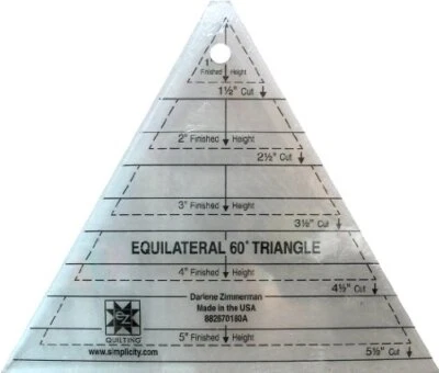 EZ Quilting 60 Degree Triangle Acrylic Template Quilting Simplicity - Image 1 of 2