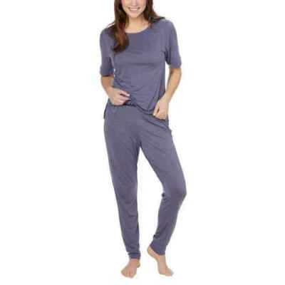 *NUEVO CON ETIQUETAS* Conjunto de camiseta/pijama jogger ultra suave para mujer Calvin Klein (azul negro, S) Foto 1 de 4