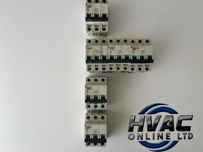 Schneider Merlin Gerin multi 9 C60HB C60HC C60HD triple Pole breakers 3 pole mcb - Image 1 of 3