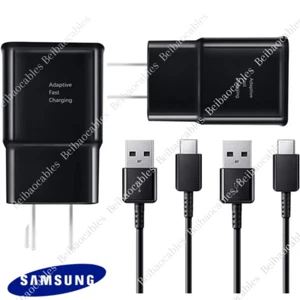 2 Pack For Samsung Galaxy A51 A14 A13 5G A03S A12 15W Fast Charger & USB-C Cable - Picture 1 of 13