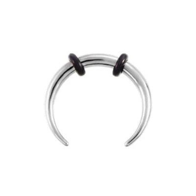 1 pieza 8 mm/16 G acero quirúrgico en forma de C cuerno nariz anillo tabique piercing joyería Foto 1 de 4