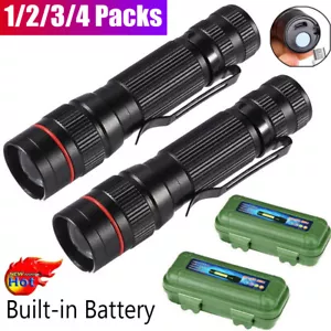 Powerful LED Flashlight High Lumens Tactical Torch Flash Light USB Rechargeable - Picture 1 of 12