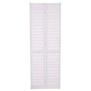 Home Fashion Technologies Bi-Fold Door 28" x 80" 3" Louver PVC Composite White - Picture 1 of 6