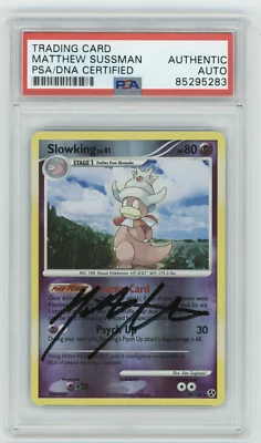 PSA Signed Matthew Sussman Pokemon Slowking 28/106 Majestic Dawn Reverse Holo - Image 1 of 2