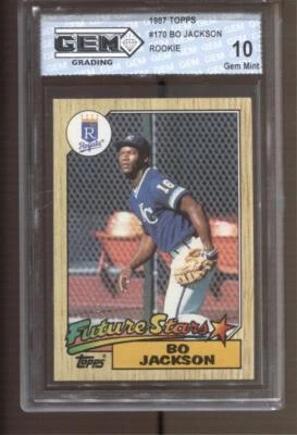 1987 Bo Jackson Topps #170 Gem Mint 10 RC Rookie Kansas City Royals - Image 1 of 2