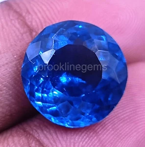 11.60 Carat Natural Blue Sapphire Round Cut EGL Certified Loose Gemstone 5AOD - Picture 1 of 12