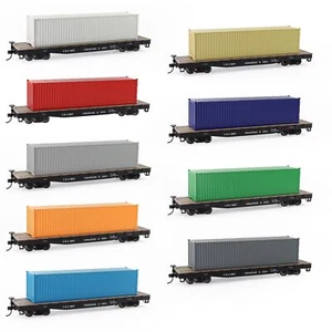 3pcs HO Scale 40ft 1:87 Blank Shipping Container Colored Cargo Box Ribbed Side - Picture 1 of 15