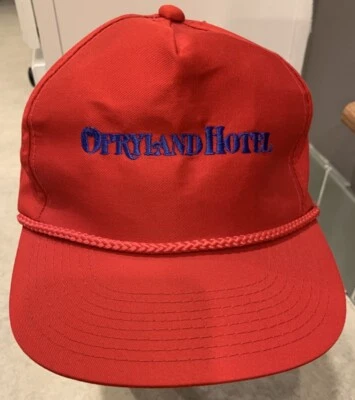 Nuevo de Lote Antiguo YoungAn Opryland Hotel Trucker Cuerda Roja Cuero Correa Gorra Sombrero Foto 1 de 4