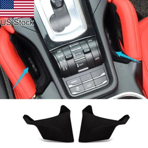 2pcs Black Gear Shift Armrest Storage Box Holder For 2011-2018 Porsche Cayenne - Picture 1 of 8