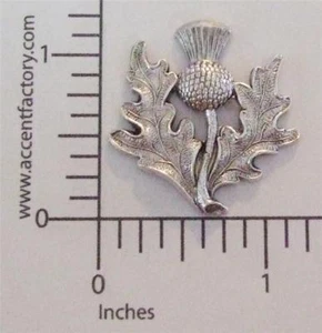 30084 Victorian Thistle Brass Jewelry Finding Matte SILVER Oxidized  - Picture 1 of 1